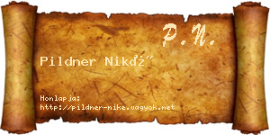 Pildner Niké névjegykártya